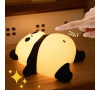 Lampe de chevet panda mignonne à contrôle tactile multifonction, lampe à tapoter - rechargeable USB, lampe LED douce, lumière changeante de couleur - cadeau parfait pour les amis - idéal pour Noël, an