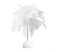 Lampe de Chevet Plume 21cm Tactile Rechargeable(white) | Design plume doux, base stable plastique, tactile intuitif, recharge USB, pour idéal chevet