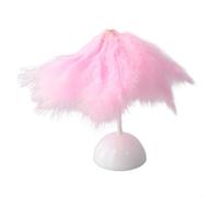 Lampe de Chevet Plume LED Rechargeable Tactile(pink) | Design plume duveteux, tactile sensible, lumière douce, pour idéal pour chambre adulte et ado