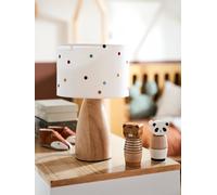 Lampe de chevet pois brodés beige / multicolore TU