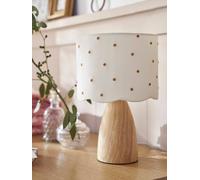 Lampe de chevet pois brodés écru TU
