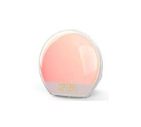 Lampe de chevet portable lever du soleil et coucher de soleil nature réveil avec radio fm, lumières d'ambiance couleur rgb7