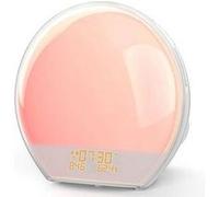 Lampe de chevet portable lever du soleil et coucher de soleil nature réveil avec radio fm, lumières d'ambiance couleur rgb7 G