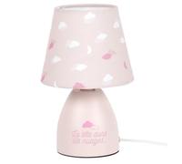 Lampe de chevet pour enfant rose motif nuage