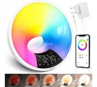 Lampe de chevet RGB A90s réveil Bluetooth Radio Alexa Google