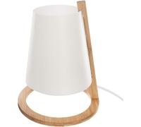 Lampe de chevet - Ronde - Blanche - Bambou - 26,5cm hauteur - Déco - Chambre - S