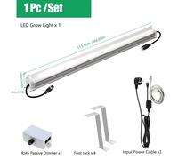 Lampe de croissance LED à spectre complet - 150W pour la culture en intérieur - Double rangée de LED - Éclairage à large angle - Intensité réglable par molette - Lot de 1