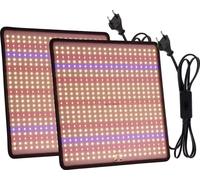 Lampe de croissance pour plantes, spectre complet, économe en énergie, lot de 2, 1200W