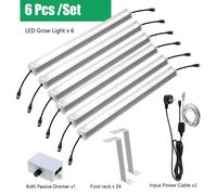 Lampe de culture LED Under Canopy - 6 lampes de 150 W chacune - Spectre complet 6500 K, IR 730 nm, UV 395 nm - PPFD élevé - CA 110–277 V - Boîtier en aluminium