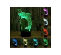 Lampe de Décoration 3D Dauphin Ballon Ampoules LED 7 Couleurs Tactile USB 5V