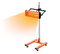 Lampe de durcissement infrarouge VEVOR, 1500 W, réglage du temps 1-60 min, lampe de durcissement automatique avec chauffage automatique et support, surface de cuisson de 31,8 m², chauffages de cabines