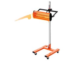 Lampe de durcissement infrarouge VEVOR, 1500 W, réglage du temps 1-60 min, lampe de durcissement automatique avec chauffage automatique et support, surface de cuisson de 31,8 m², chauffages de cabines