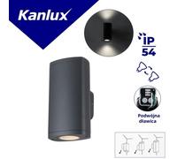 Lampe de façade EL 2GU10 G 2xmax 10W IP54 double ZEVI 38883