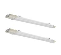 Lampe de garage Lampe de baignoire à LED lumière étanche à l'humidité 60 cm lampe de baignoire lampe de cave plafonnier, plastique, 1x18W 1530lm, LxlxH 60x6x3,5 cm