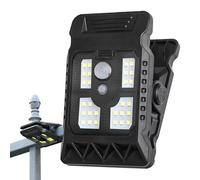 Lampe De Gouttière À Détecteur De Mouvement Solaire ABS 11,2x7,6 Cm | Applique Murale D'extérieur LED Solaire Étanche, 3 Modes, Capteur Automatique, Pour Clôture, Patio, Jardin, Cour | Utilisation D'é