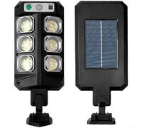 Lampe de jardin à LED, lampe solaire de terrasse, applique murale extérieure sans fil, lumière du crépuscule (A)