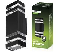 Lampe de jardin, applique murale, applique de façade, ampoule GU10 noire PROTEA LUMILED