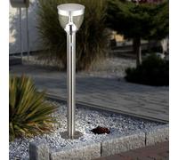 Lampe de jardin avec détecteur de mouvement Lampe d'allée LED en acier inoxydable Lampe d'extérieur avec Erspitz Lampes solaires pour l'extérieur, 3 niveaux, 6W 550lm blanc chaud, DxH 15x95 cm