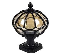 Lampe de Jardin Décorative Style Vintage, Applique Murale Moderne Mi-Siècle En Verre Globe, Lanterne Bronze Pour Terrasse, Luxe/Noir/27 Cm / 10,6