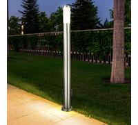 Lampe d'extérieur avec douilles Douille extérieure avec lumière Douille extérieure de jardin en acier inoxydable, 1x LED 9W 810lm 3000K, DxH 7,6x110 cm