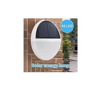 Lampe de jardin extérieure lumière mur capteur mouvement l'énergie solaire pir 48led étanche - blanc Blanc G