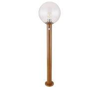 Lampe de jardin intelligente avec détecteur de mouvement, lampe d'extérieur, lampe de sol, lampe de terrasse moderne, aspect bois, contrôle par sppdimmable CCT, LED RVB 8,5 W 806 Lm, PxH 25 x 100 cm