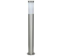 Lampe de jardin, lampadaire d'extérieur, lampadaire LED, lampadaire en acier inoxydable, lampe à colonne, 1x E27 LED 11 watts blanc chaud, 12,7 x 110 cm, jardin extérieur