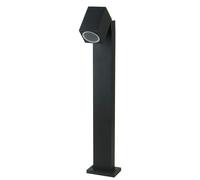 Lampe de jardin, lampadaire extérieur, éclairage de chemin, noir, avec spot orientable, aluminium, 1x GU10, IP44, 80x10,5x11,75cm