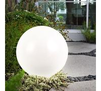 Lampe de jardin solaire à LED éclairage de terrasse à l'extérieur de la lumière de boule de piquet de sol blanc argent 3775-24