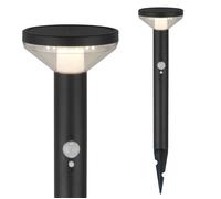 Lampe de jardin solaire LED avec capteur noir IP44 MCE465 B