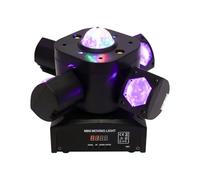 Lampe de lavage LED à tête mobile 80 W avec 4 bras de lampe RGBW, DMX512 pour scène | Stroboscope, contrôle du son et mode automatique - Montage flexible comme lampe de sol ou plafonnier.