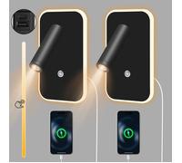 Lampe de Lecture LED, Applique Murale LED, Liseuse de Chevet Réglable, 3W+9W 3000K Liseuse Tete de Lit pour chambre à coucher,salon