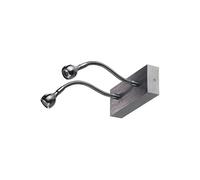 Lunartec Double lampe de lecture murale avec col de cygne