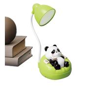 Lampe de lecture Panda, lampe de table Panda - Lampe de bureau de lecture LED - Ornement de veilleuse animale à intensité variable, lampe de bureau de lecture LED Rechargeable avec tiroir, 3 Modes d'é