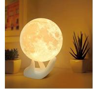 Lampe de lune 3D veilleuse mise à jour 16 couleurs, télécommande, décor de lumière de lune pour adultes filles enfants