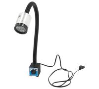 Lampe de machine - Lampe de travail pour tour - 6 W, 110–220 V CA - Long col de cygne flexible - Socle magnétique - Noir