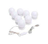 Lampe de miroir avec 8 ampoules LED Blanc chaud et blanc froid Blanc G