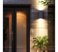 Lampe de Mur Extérieur Balcon Éclaboussures Up & Down Anthracite Hauteur 15cm