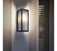 Lampe de Mur Extérieur Haustürleuchte LED Jardin Verre Feu Avant Noir
