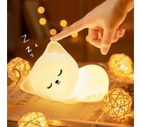 Lampe de nuit en silicone souple rechargeable par USB, design mignon et créatif. Lumière en silicone LED, forme d'animal de bébé chat en silicone Taille UniqueSilicone