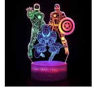 Lampe de nuit Spiderman Veilleuse LED 3D pour enfants Cadeau de Noël Lampe de Décoration de chambre -