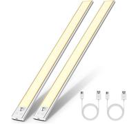 Lampe de Placard - CHANGM - 40CM - Détecteur de Mouvement - Rechargeable USB - 3 Couleurs Dimmables