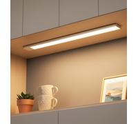 Lampe de Placard Sans Fil avec Détecteur de Mouvement, Lampe d'Armoire Magnétique, Eclairage Led Interieur, 3 Couleurs Reglette Led Cuisine Sous Meuble, Lumiere Led Adaptée Escalier Couloir (Blanc)