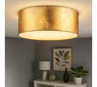 Lampe De Plafond 3 Flammes Pour Salon Chambre Textile Or E14