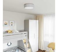 Lampe de plafond - Abat-jour étoilé - Noir - Ø 38 cm - E27 - Métal et Tissu