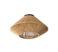 Lampe de plafond en jute naturel Ø430x220 mm, suspension artisanale style bohème