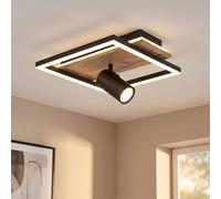 Plafonnier Spot Lampe de plafond Backlight Lampe de salon Lampe en bois réglable, 1x LED, 1x GU10, LxlxH 32x27x15 cm