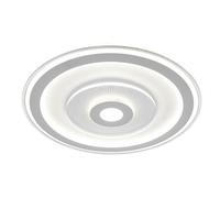 Lampe de plafond Lampe de plafondSalle à manger blanche Lampe de salon ronde, plastique métal, 1x LED 47W 3050lm 4000K blanc neutre, DxH 50x6 cm