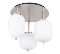 Globo Lighting Blacky I plafonnier 3x40 W verre opalisé-nickel 15345-3DNO