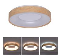 Lampe de Plafond LED Ajustable ""MALTA"" 30W - Style Minimaliste avec Effet Bois, Température de Couleur Sélectionnable